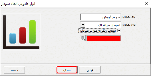 تعیین نام نمودار در داشبورد