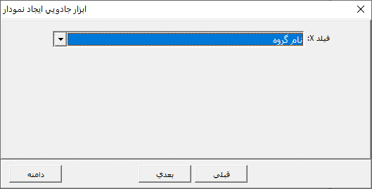 تعیین فیلد محور X